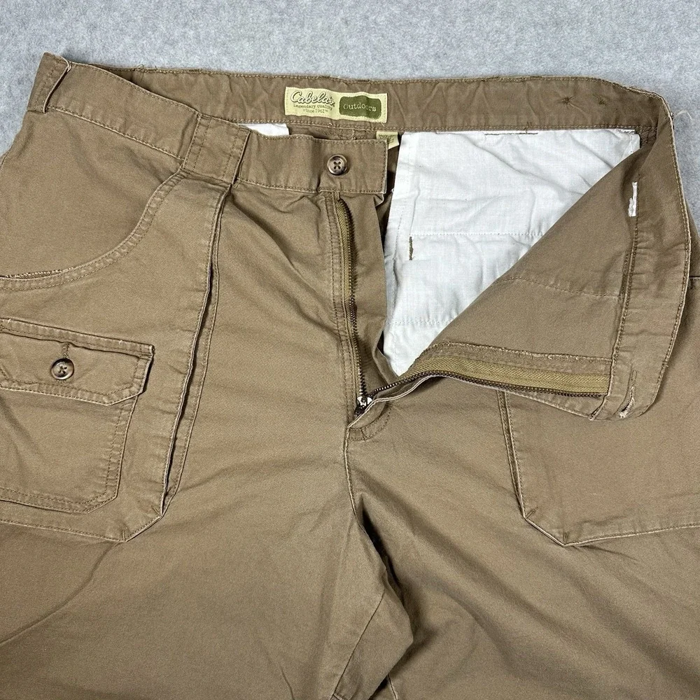 Cabelas Vintage Convertible Cargo Pants Men's Size 36x32 (36x30) Hiking Travel